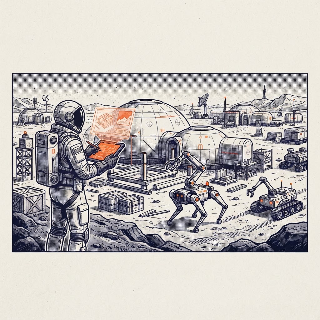 Field plate — Robotic Construction Foreman, Elysium Settlement, Mars