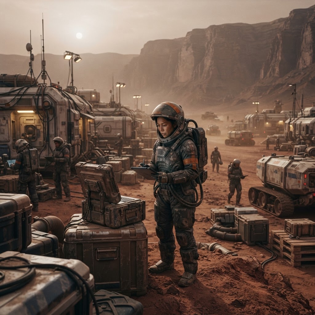 Field plate — Senior Valles Marineris Settlement Trade Auditor, Valles Marineris Outpost, Mars