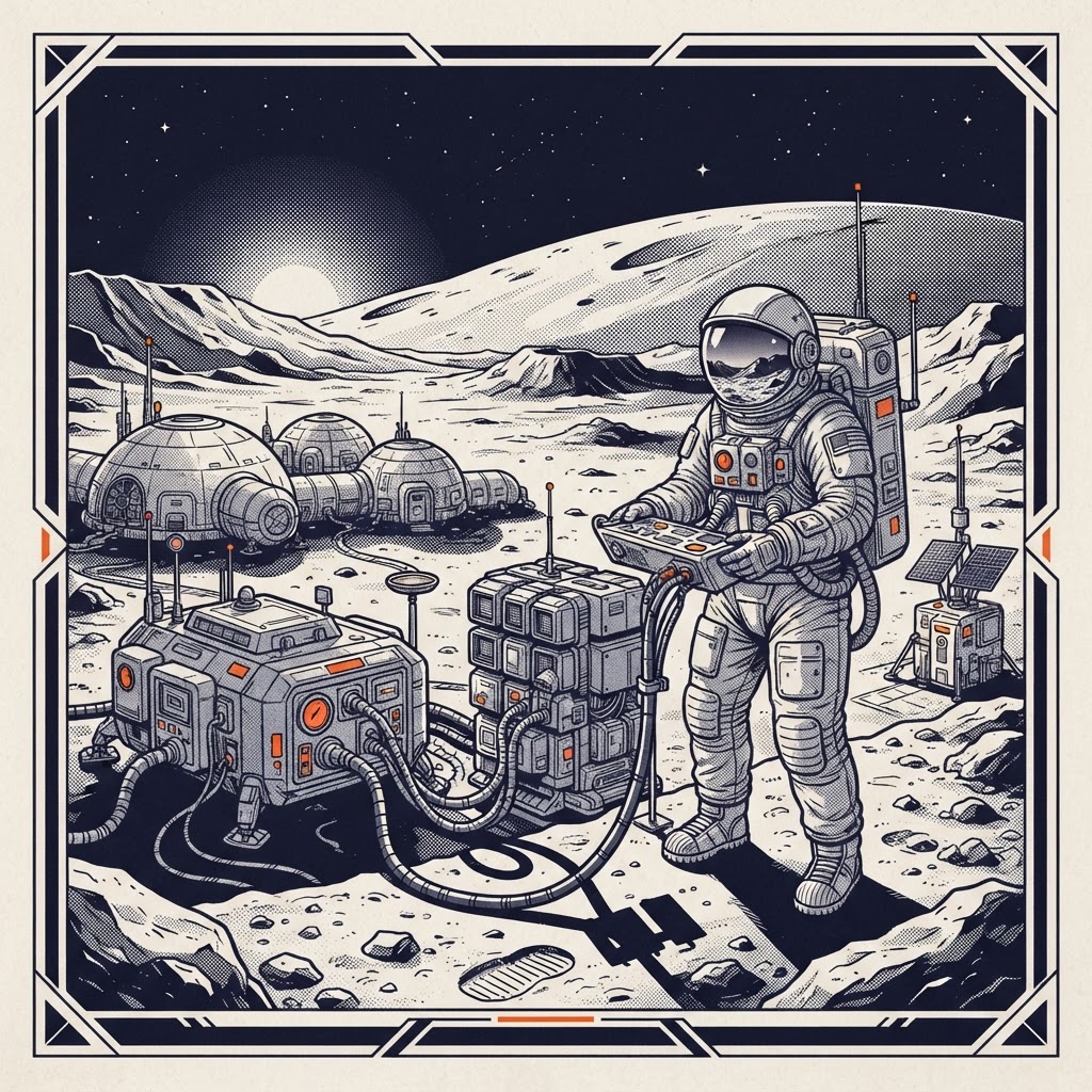 Field plate — Senior Dust Season Terraforming Technician, Far Side Array, Luna