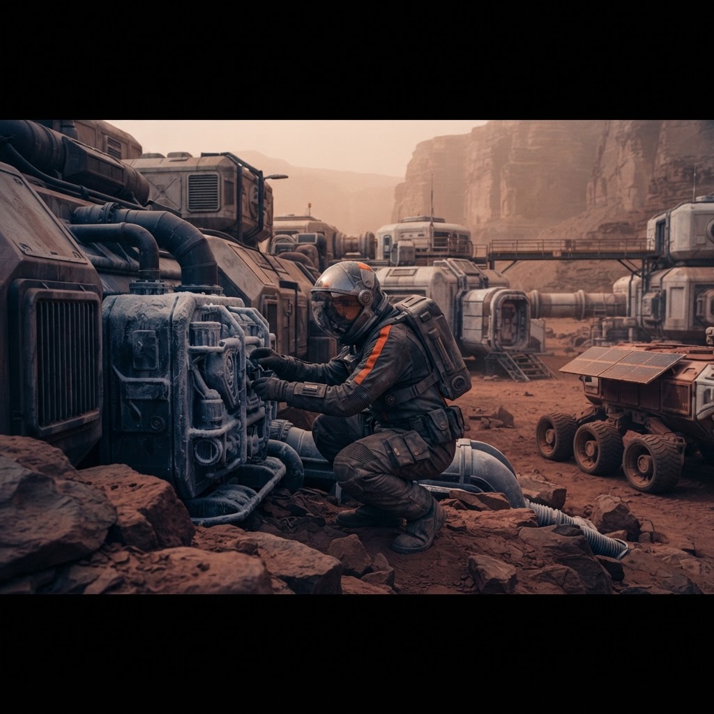 Field plate — Atmospheric Reclamation Specialist, Valles Marineris Habitat, Valles Marineris Outpost, Mars