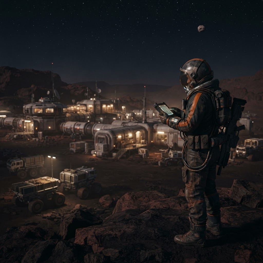 Field plate — Night Cycle Apprentice Security Officer, Elysium Settlement, Mars