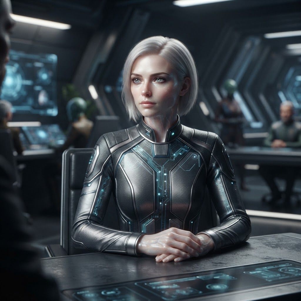 Official Council portrait of Alina Sarion, Director of Stellar Relations