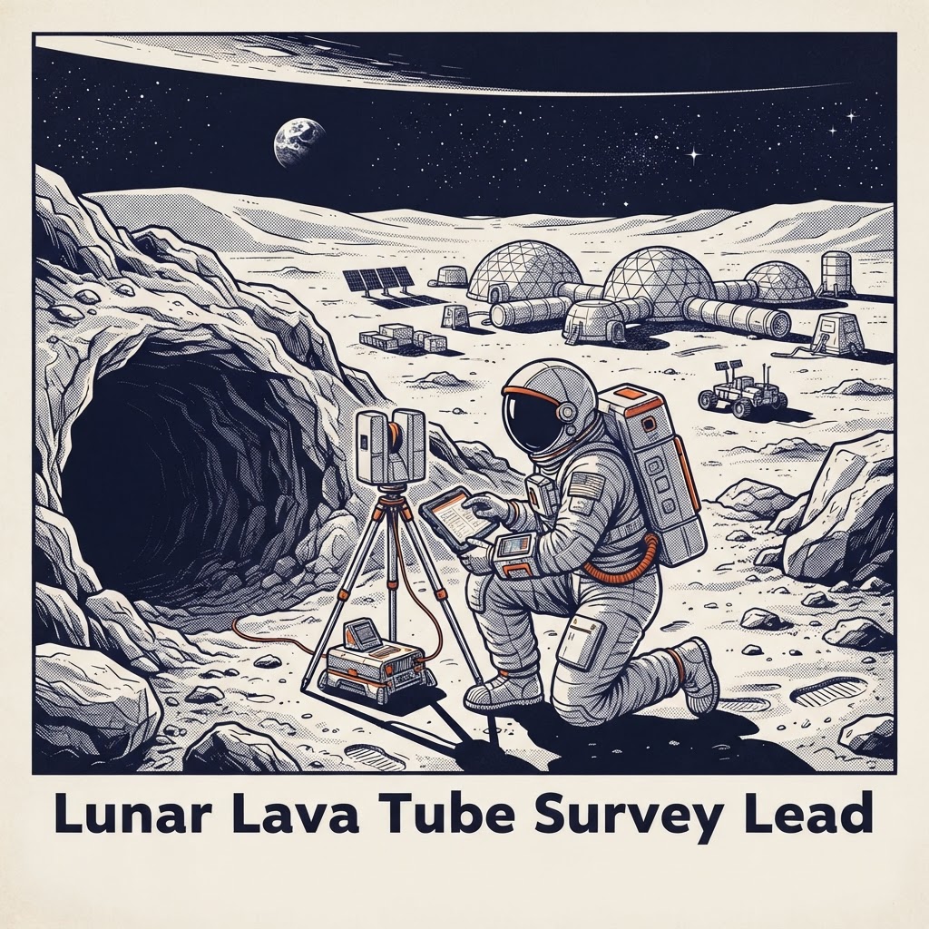 Field plate — Lunar Lava Tube Survey Lead, Marius Hills, Luna