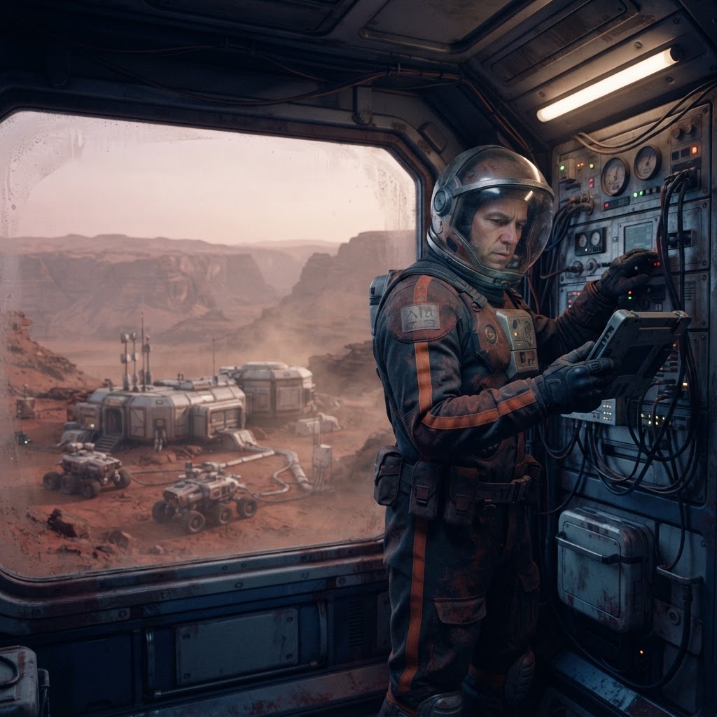 Field plate — Senior Neural Ethics Arbiter, Valles Marineris Sector, Valles Marineris Outpost, Mars