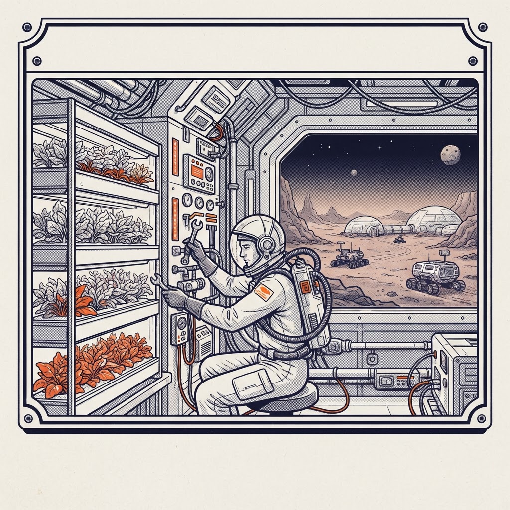 Field plate — First 500 Apprentice Hydroponics Technician, Valles Marineris Outpost, Mars