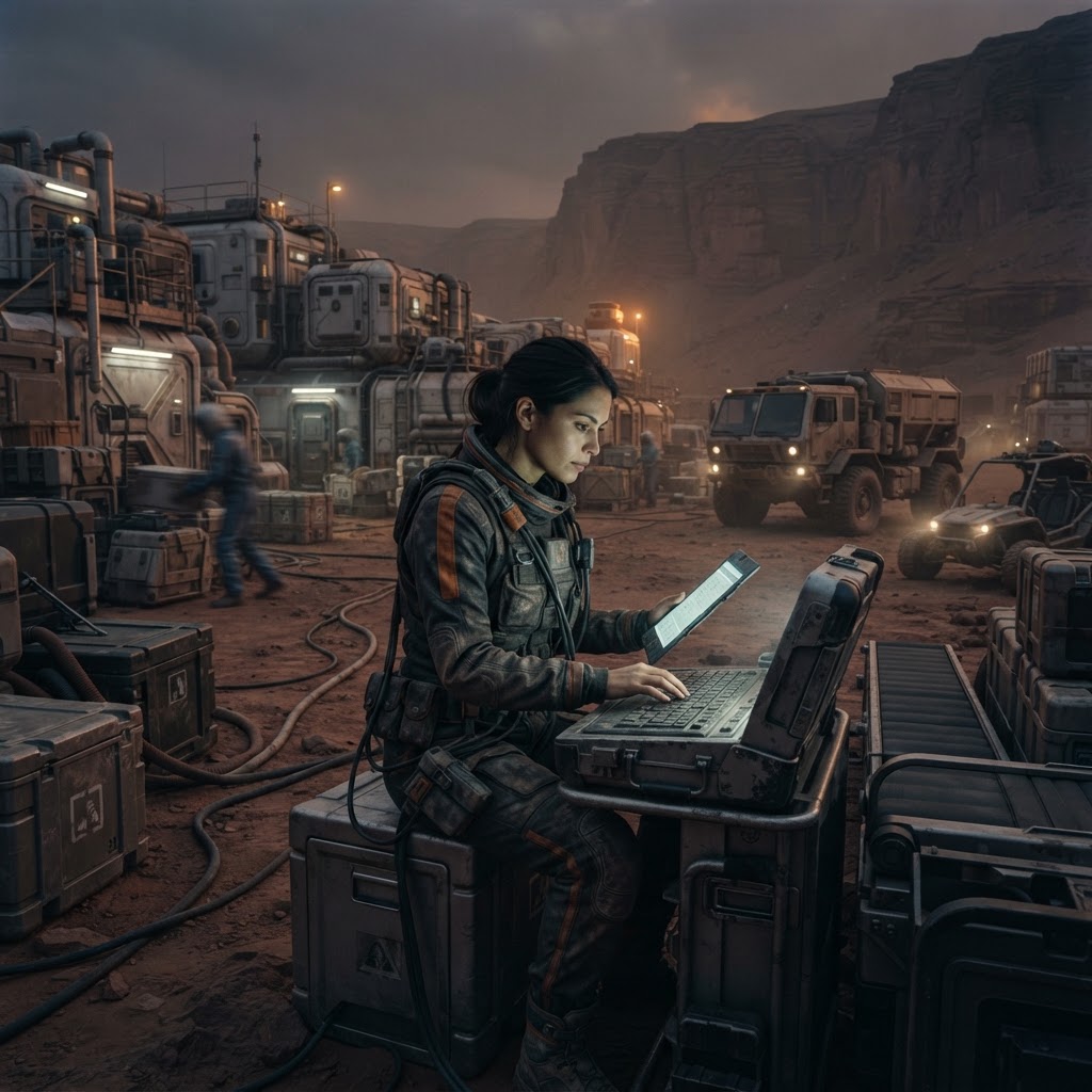 Field plate — Junior Cargo Manifest Clerk, Valles Marineris Sector, Valles Marineris Outpost, Mars