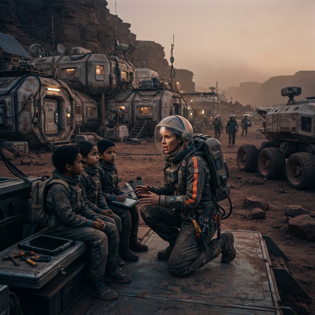 Field plate — Senior First 500 Family Education Liaison, Elysium Settlement, Mars