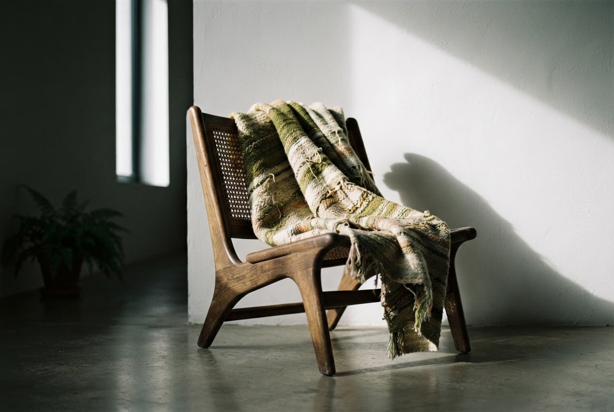 Indigo Shibori Throw