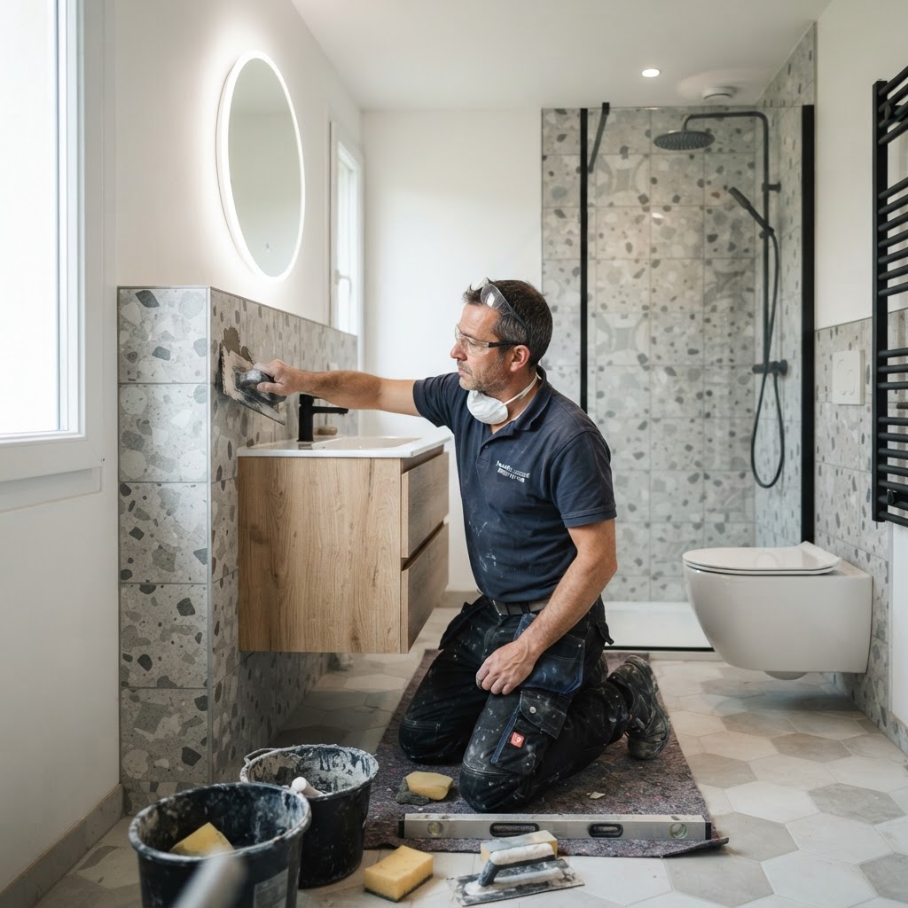 peinture pour carrelage de salle de bain