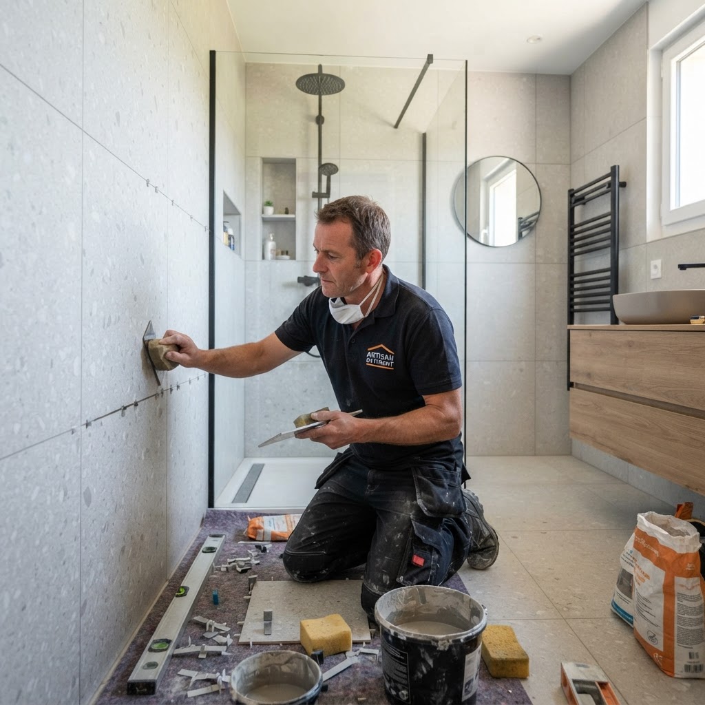 carrelage salle de bain Besançon prix 2026