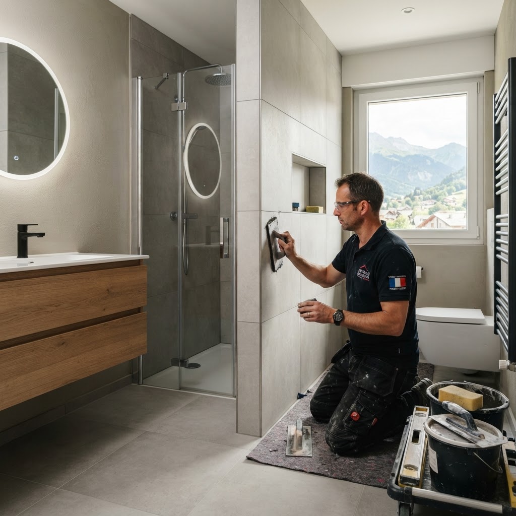 peinture salle de bain carrelage