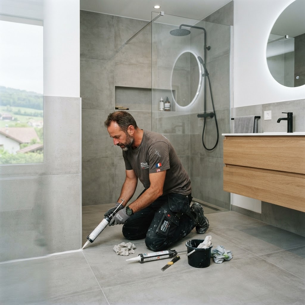étanchéité douche italienne Besançon
