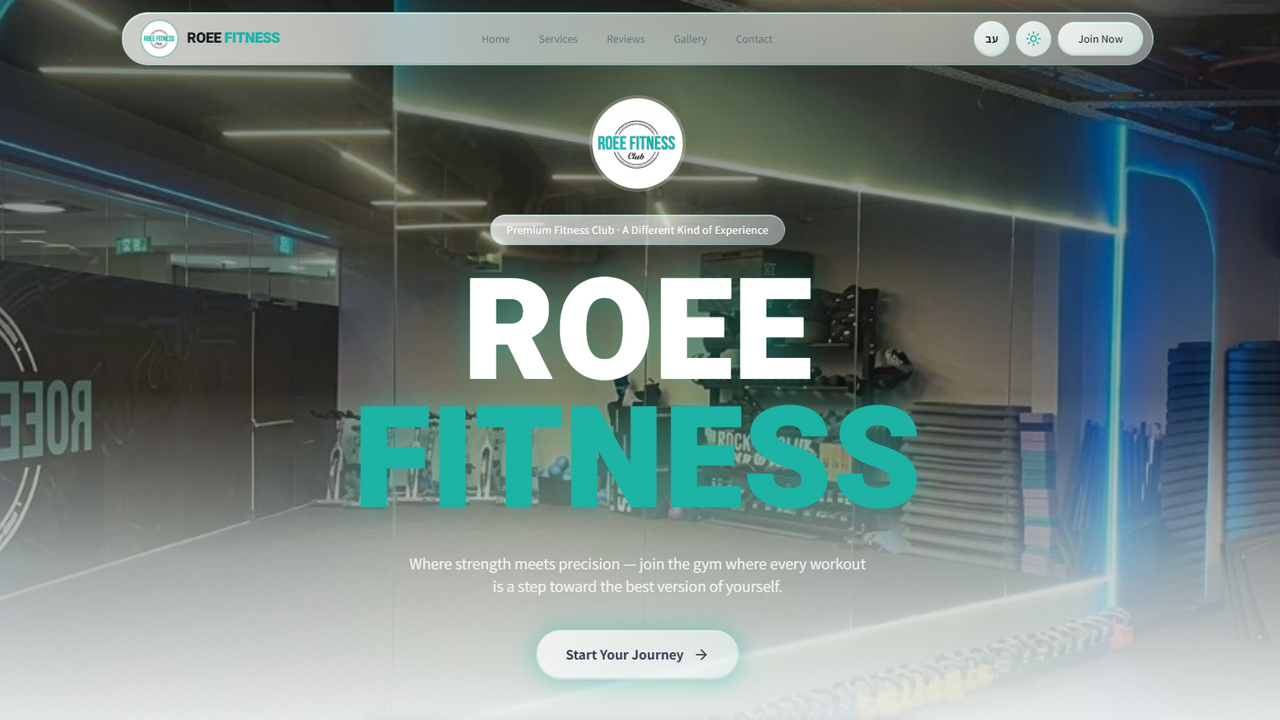 Fitness Club website template preview