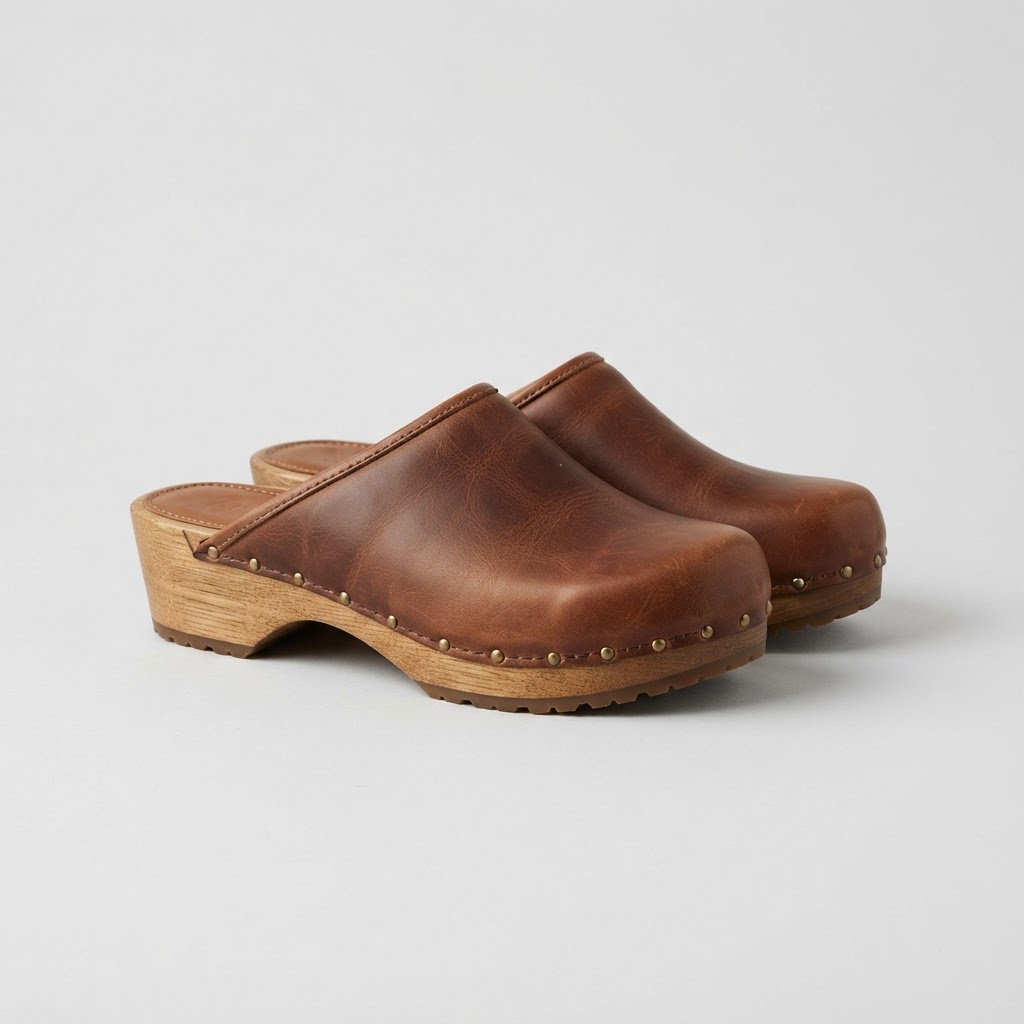 Leather Garden Clogs