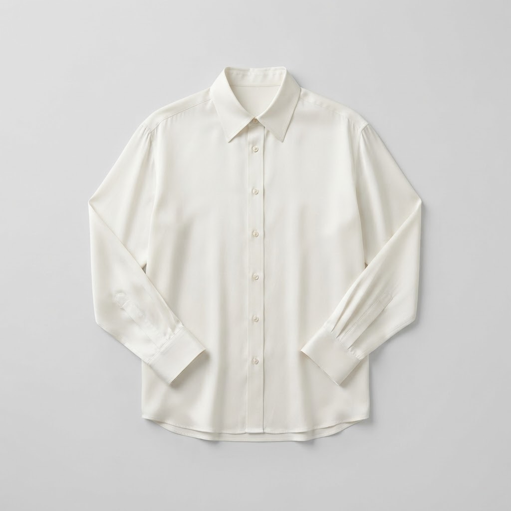 Loose Shirt in Printed Silk Twill