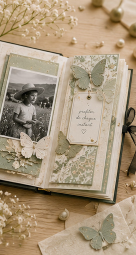 Mini album premium — création artisanale faite main