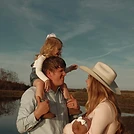 Emma and her family at golden hour