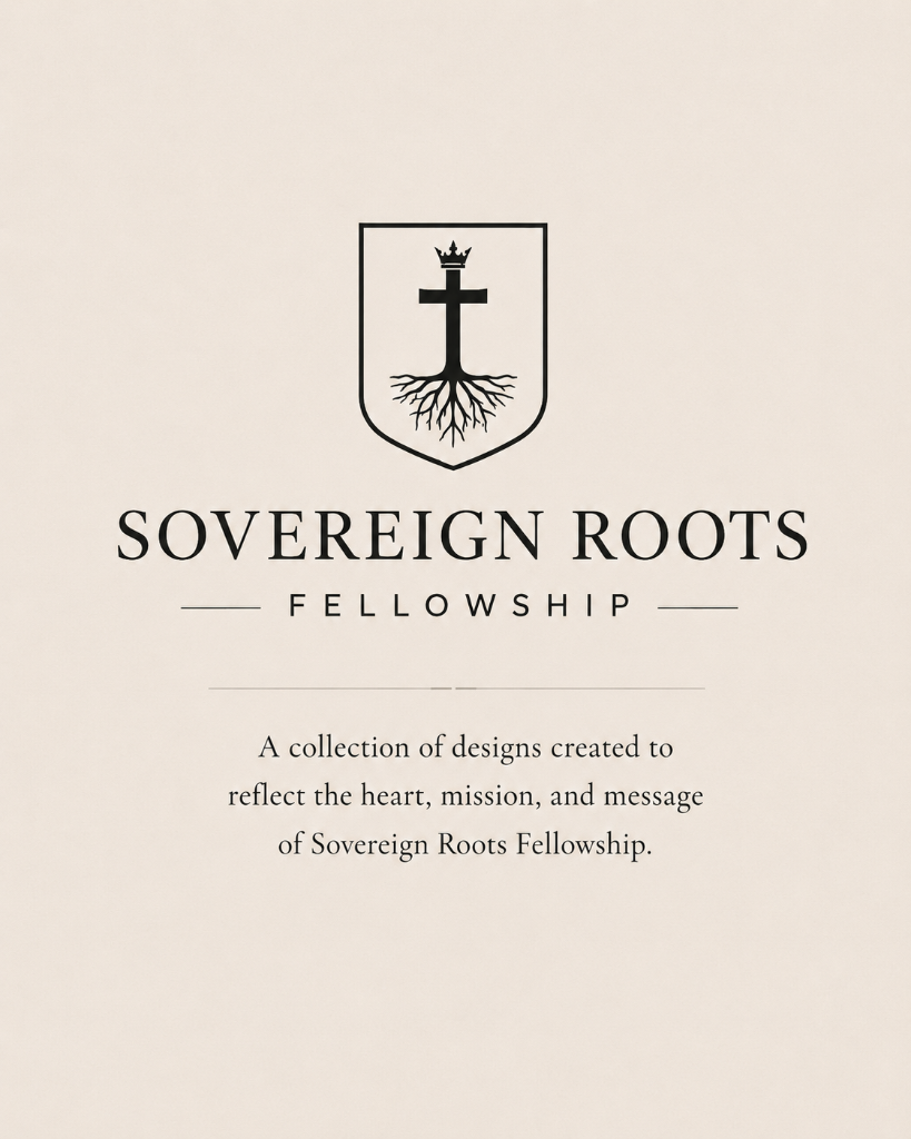 Brand identity slide 1 for Sovereign Roots Fellowship