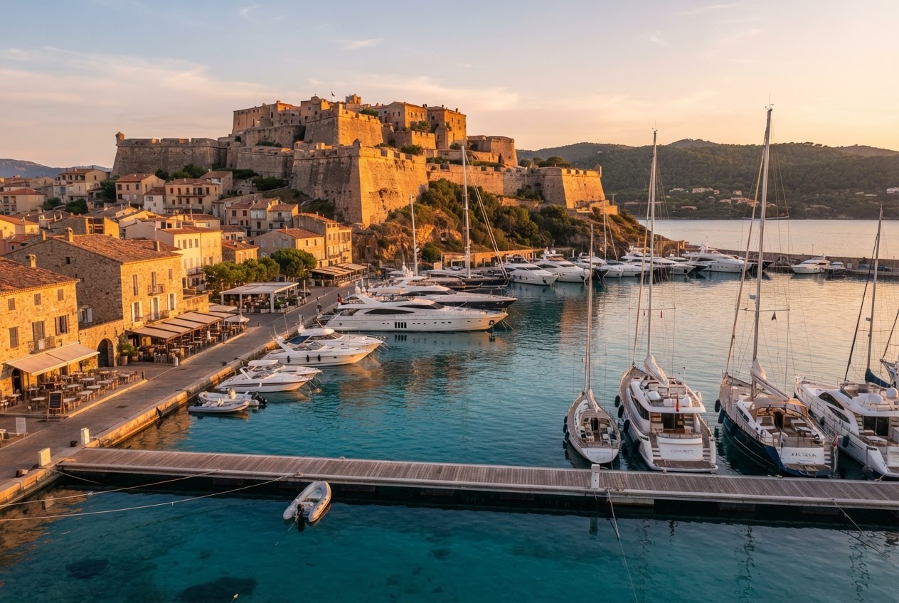 Port de Porto-Vecchio au coucher du soleil