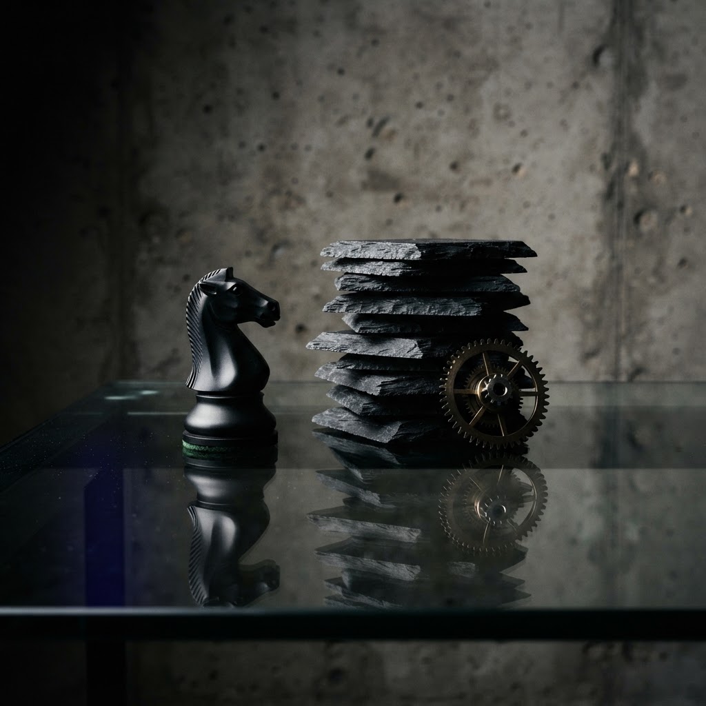 Conceptual still-life — strategy and precision