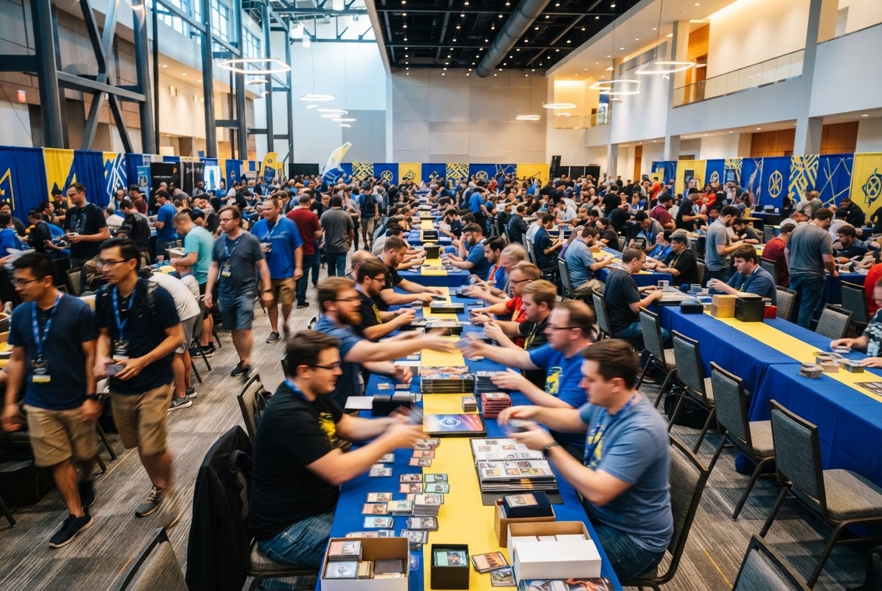 A Speed Trading event in a bright hall