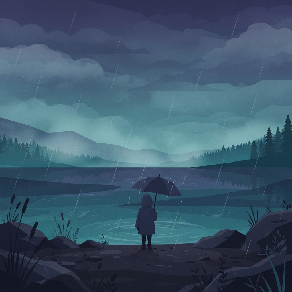 雨中靜行