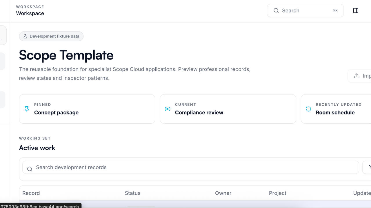 Scope Master App Template v3.0 template preview