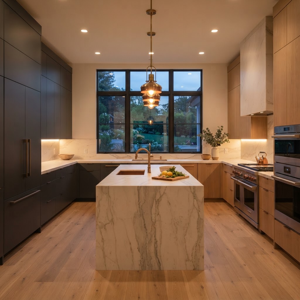 Custom home kitchen & accent lighting by Jspec