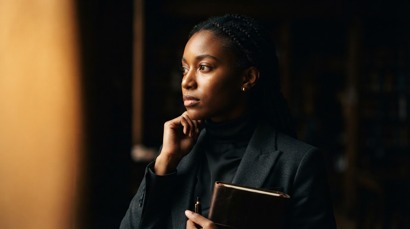 A young leader illuminated by warm light