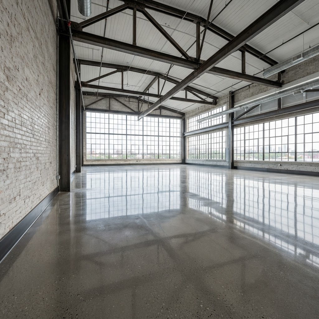 Béton poli — fin de chantier, zéro poussière