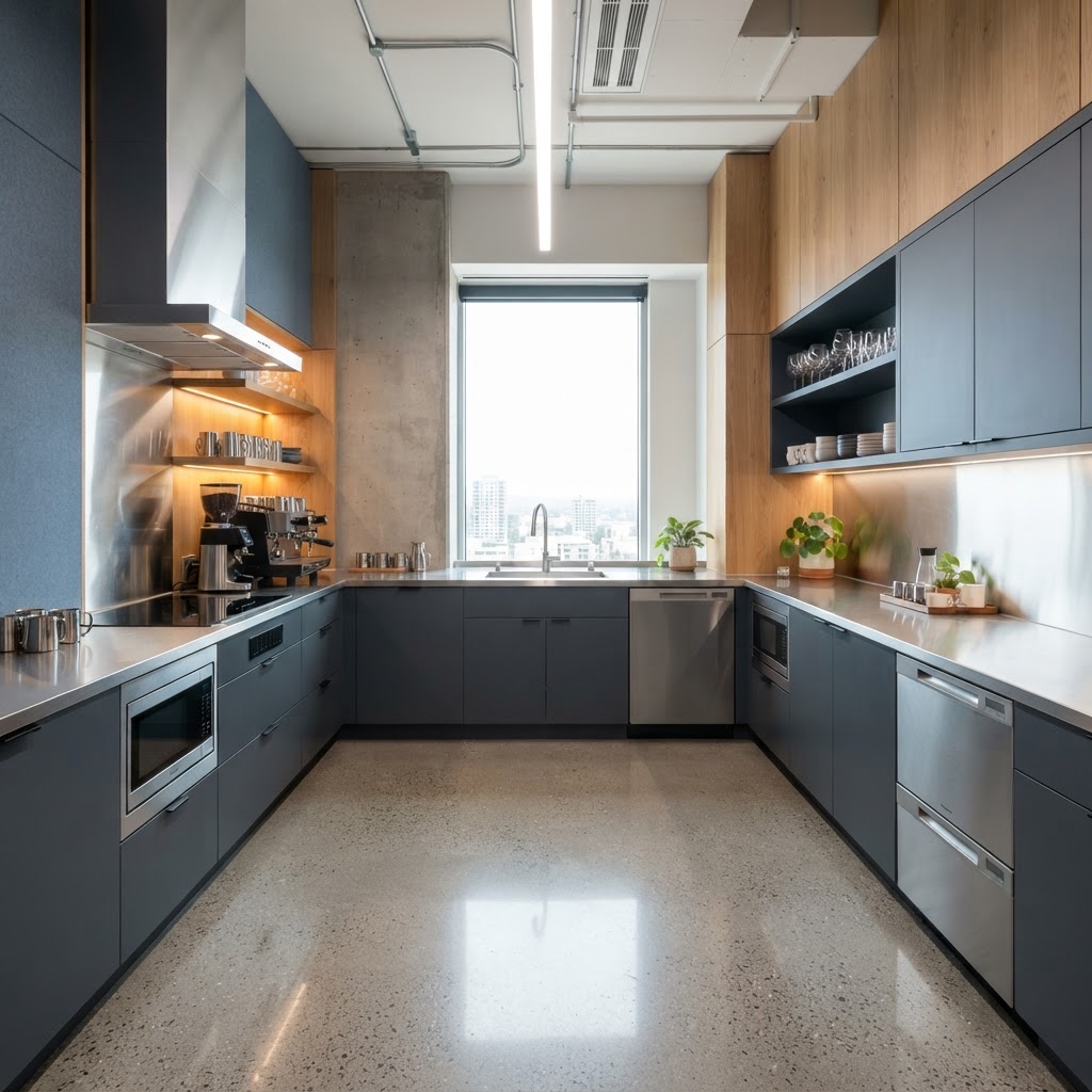 Cuisinette — sanitaires et surfaces communes