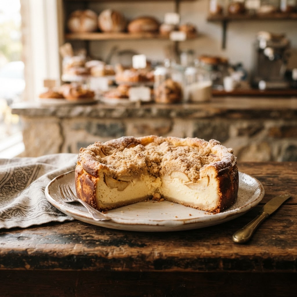 German Apple Cheesecake at Jenny's Bakery