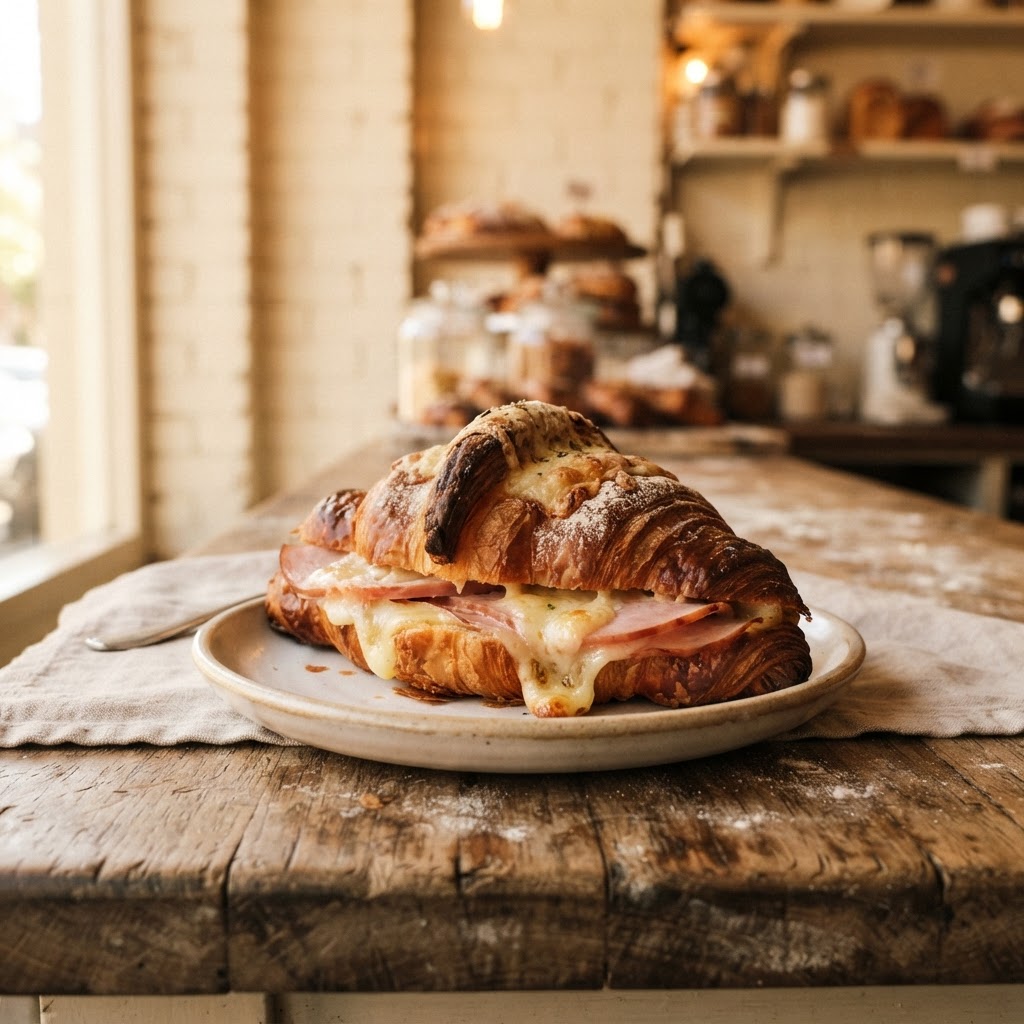 Ham and Cheese Croissant at Queens Pastry