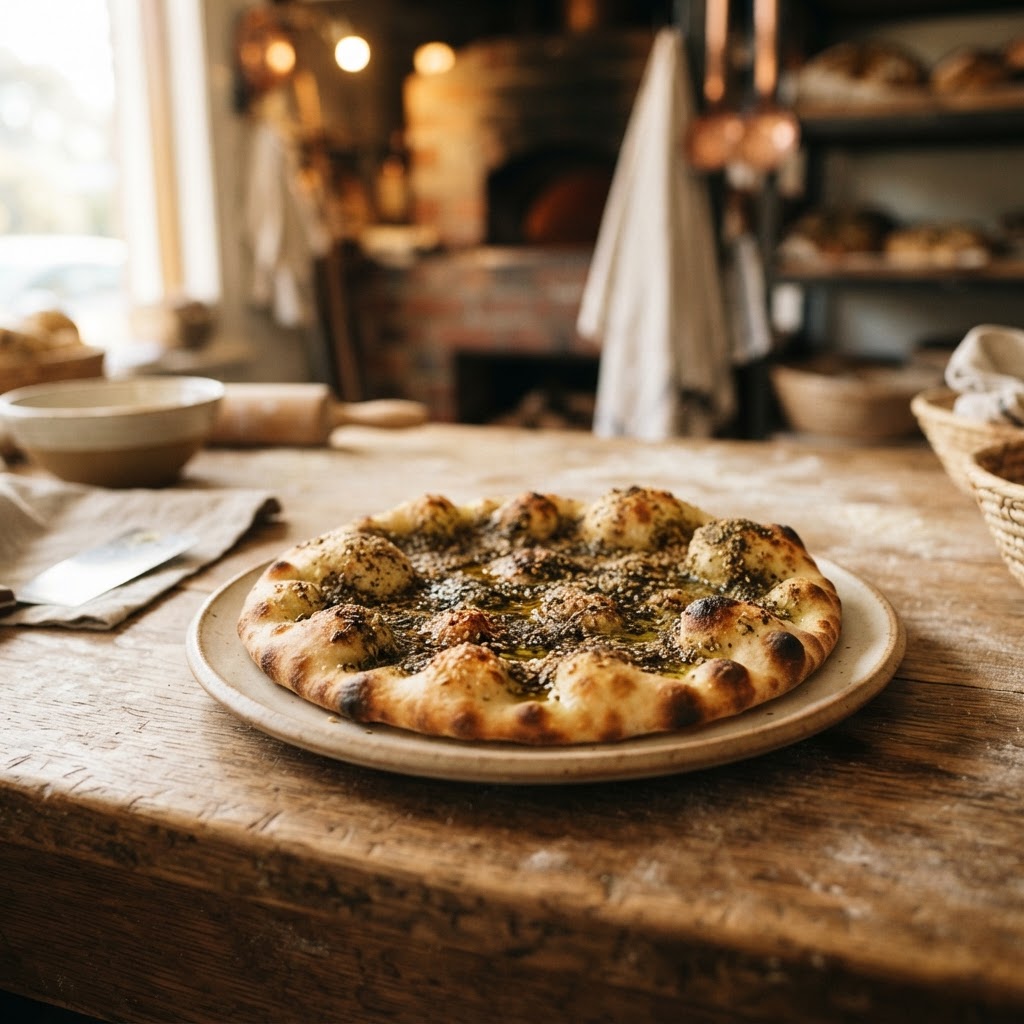Zaatar Manoush at A1 Bakery