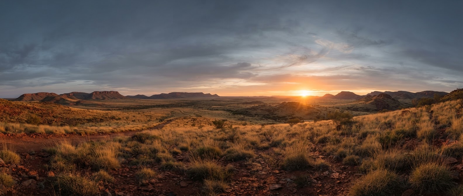 Pilbara plains at dawn, Western Australia