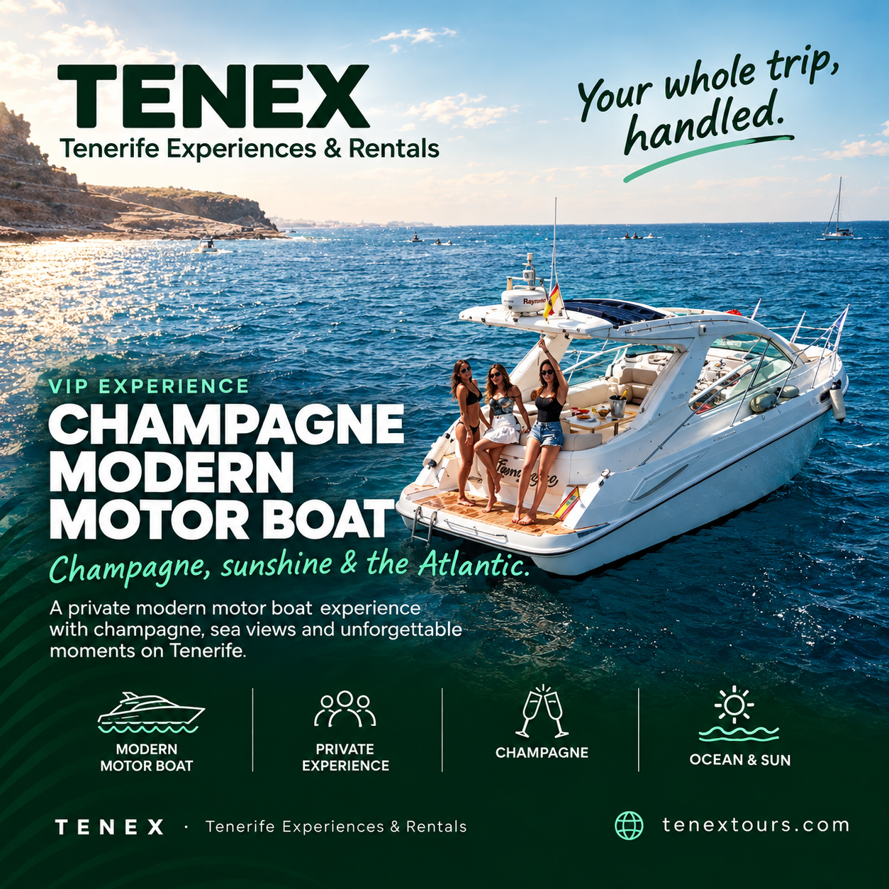 Champagne Modern Motor Boat