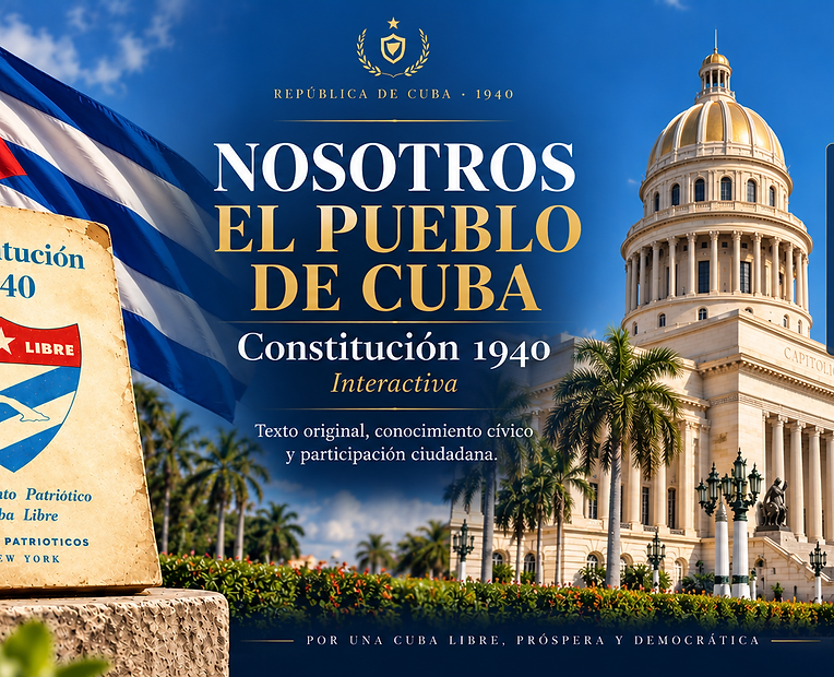 Portada — Nosotros el pueblo de Cuba · Constitución 1940 Interactiva