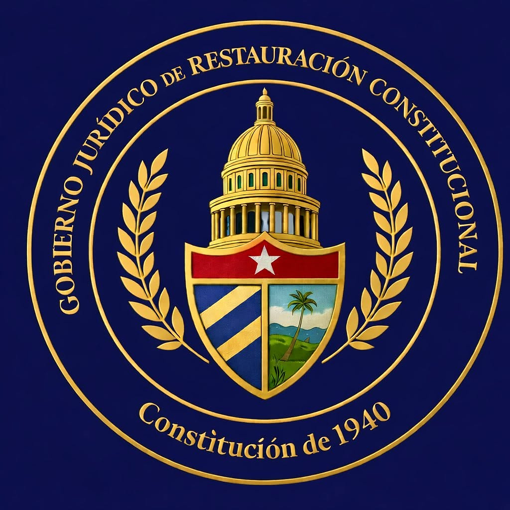 Sello del Gobierno Jurídico de Restauración Constitucional · Constitución de 1940
