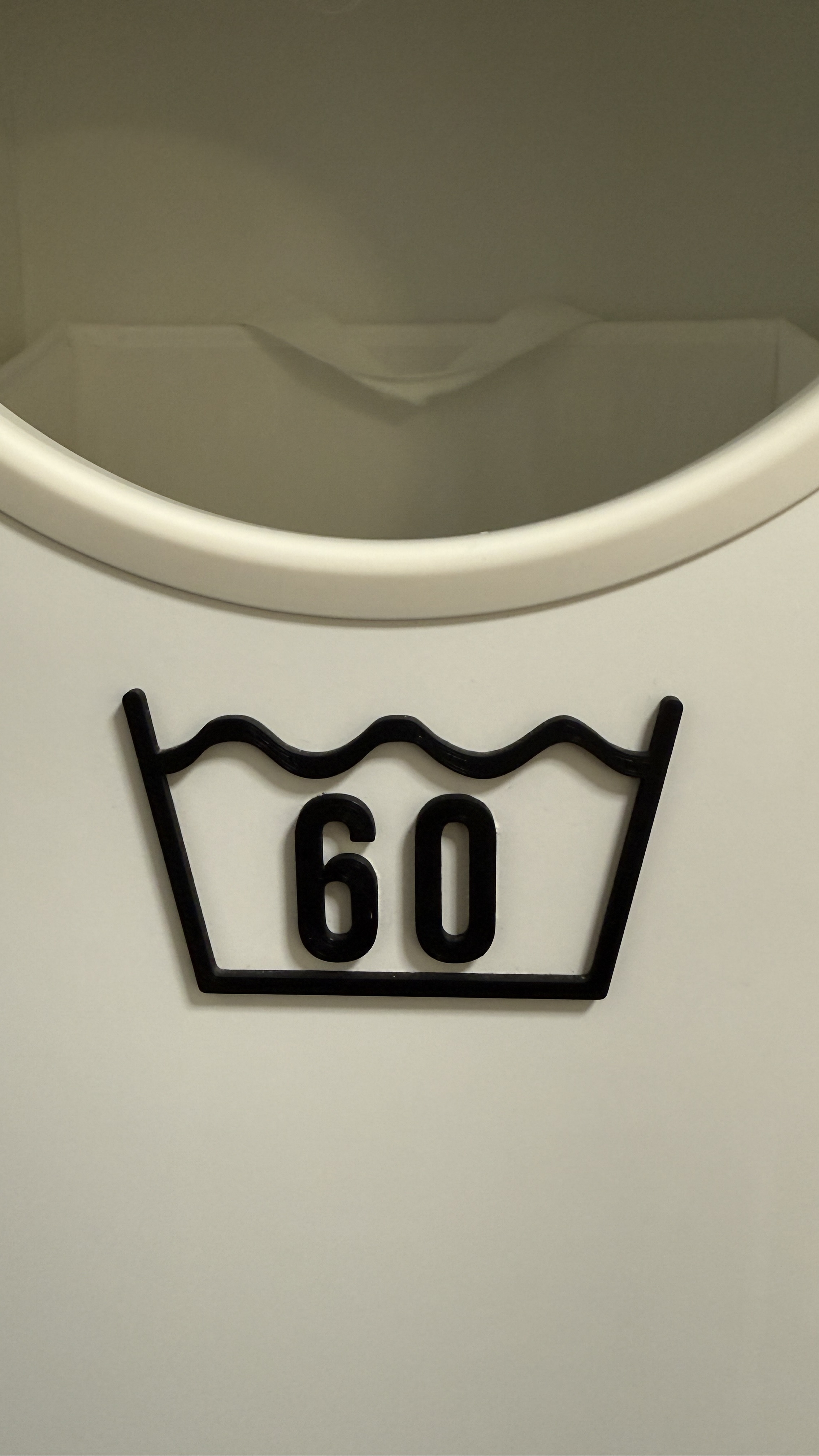 3D-printet vaskesymbol — 60°C til IKEA Nysjön