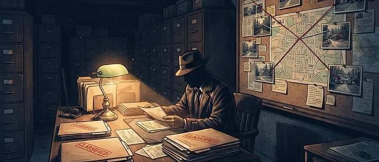 The archive room — classified personnel files