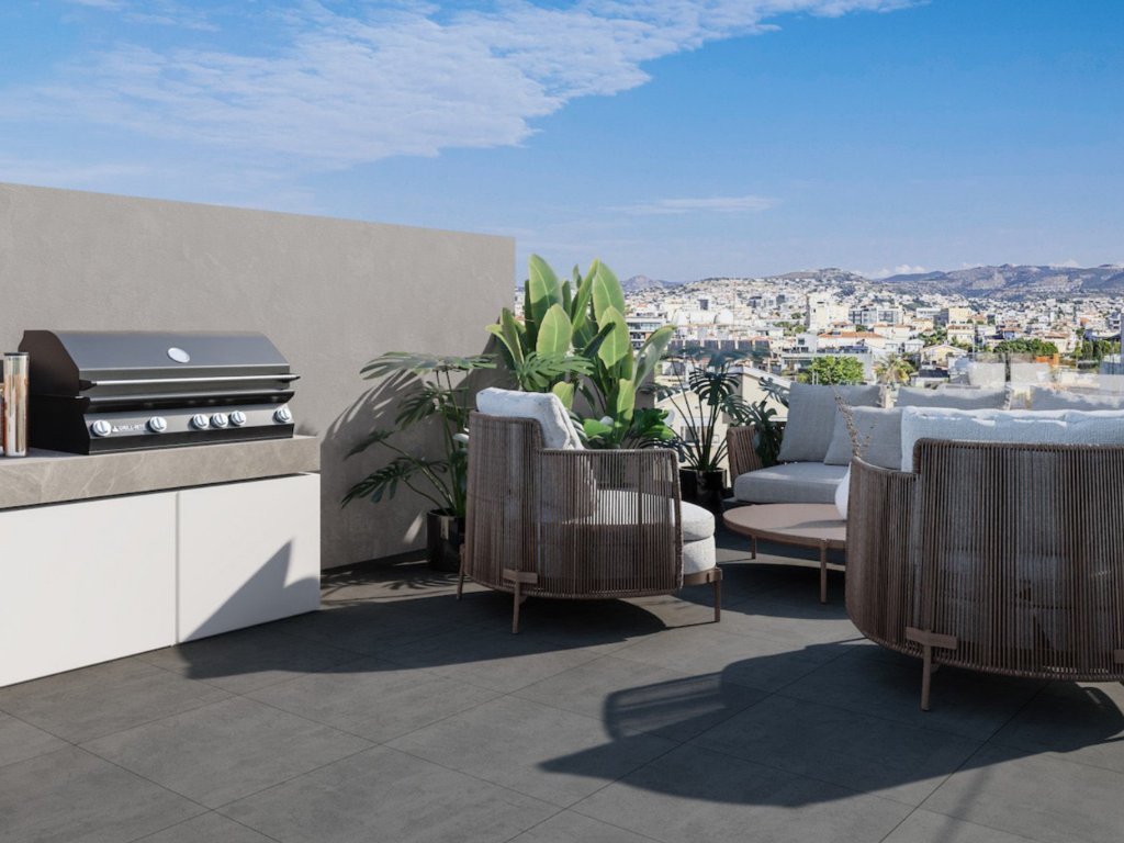 The Residences private roof garden with BBQ terrace