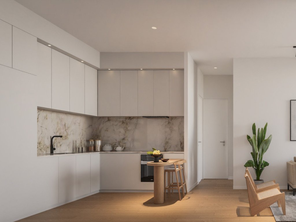 The Residences — Italian kitchen with marble splashback