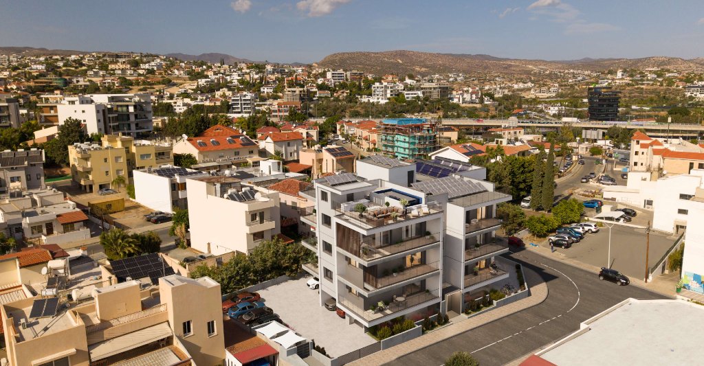 Galea in the Columbia neighbourhood, Limassol — aerial view