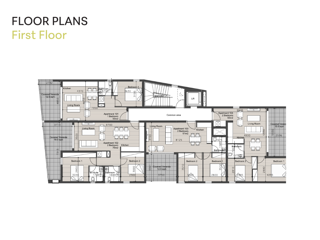 The Residences floor plan — 1st floor
