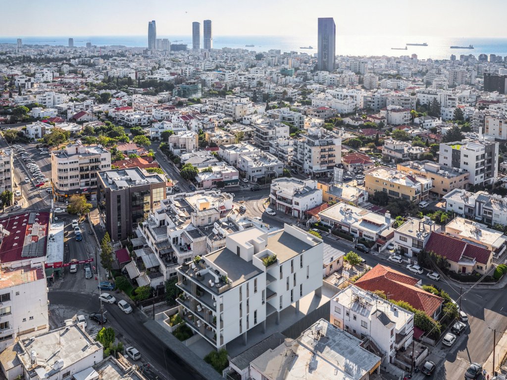 The Residences within Mesa Geitonia, Limassol — aerial context