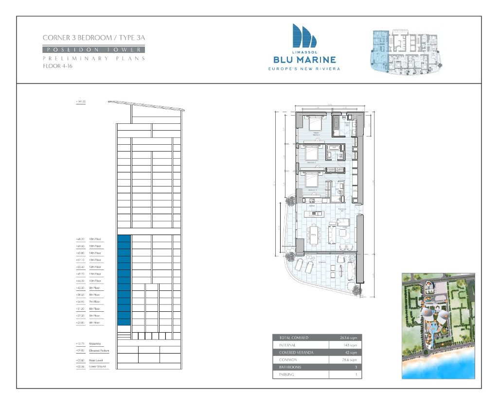 Limassol Blu Marine floor plan 4