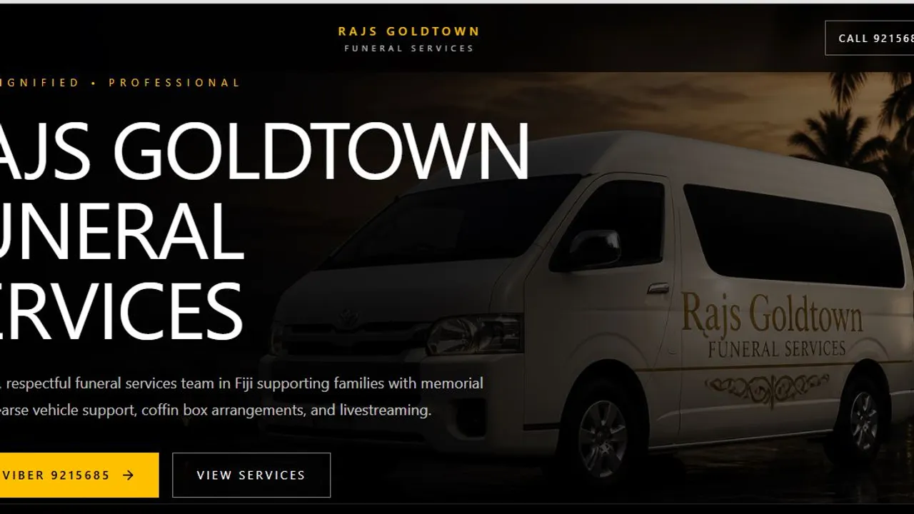 Rajs Goldtown Funeral Services template preview