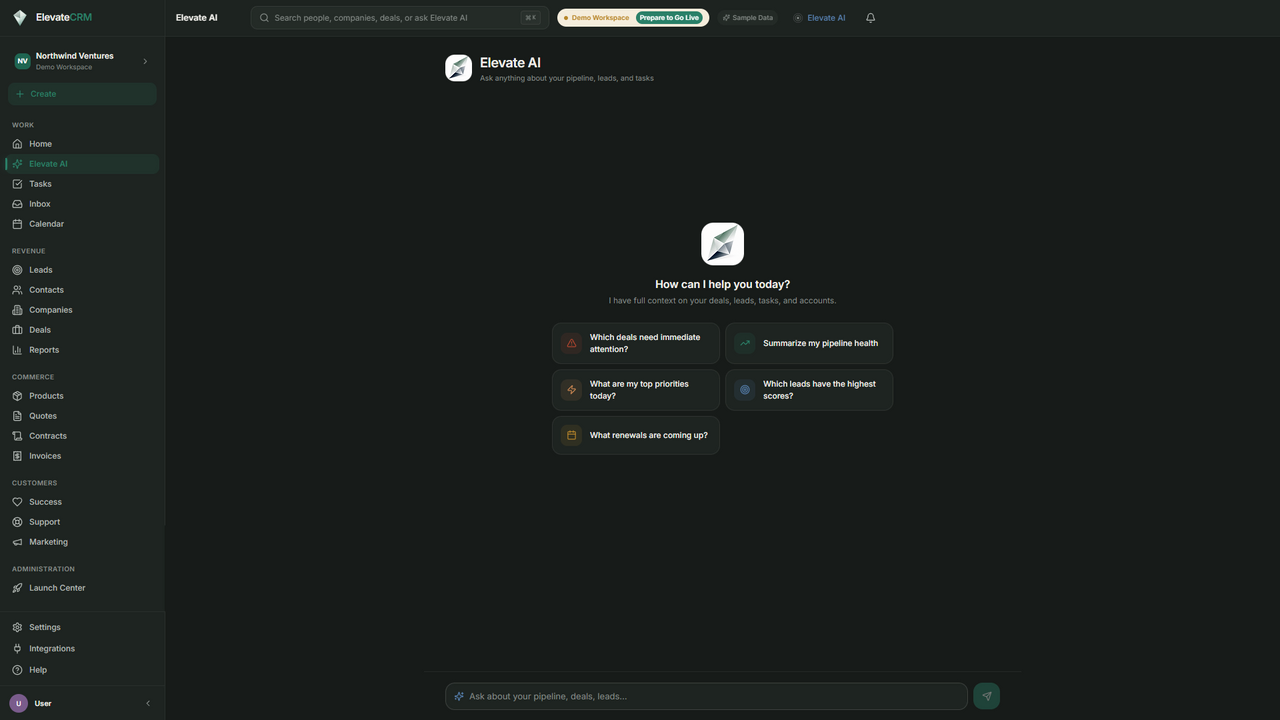 ElevateCRM template preview