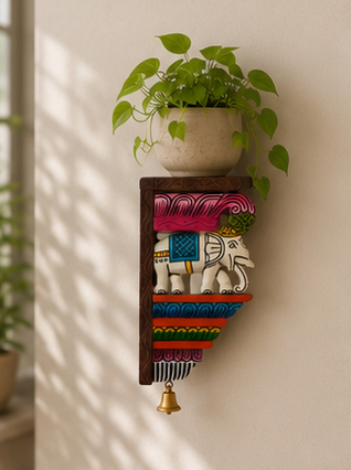 Ambari, a handcrafted the elephant that carries the world object from Rajasthan