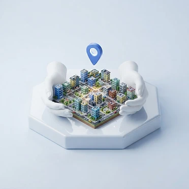 地域・社会課題の3Dイメージ